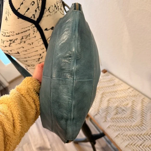 Latico Denim Blue Leather Callie Sling/Crossbody Bag - Picture 4 of 13